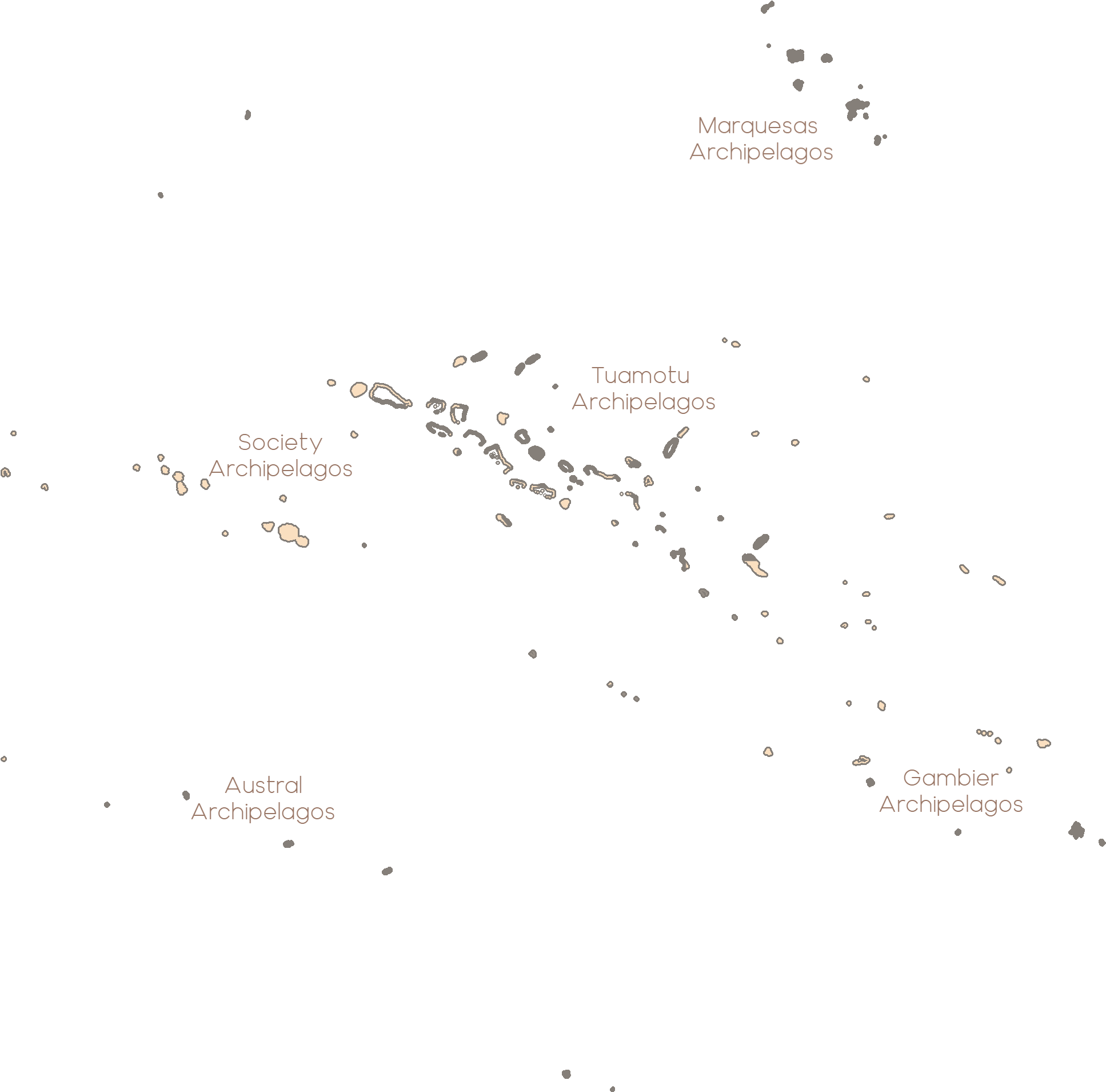 Archipelagos of French Polynesia